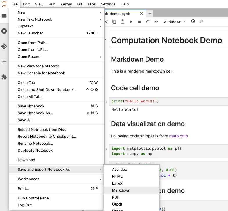 Notebook Export to Markdown