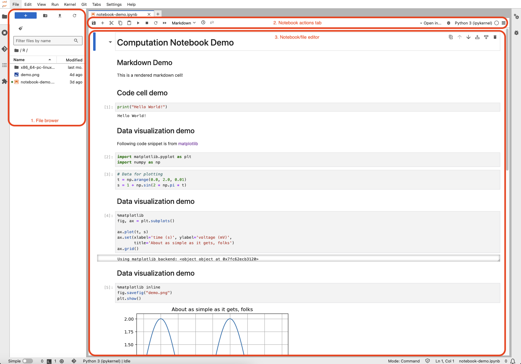 Notebook Interface